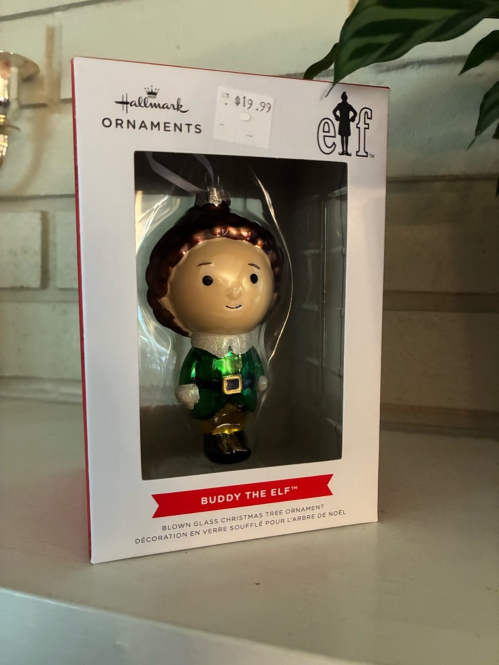 Hallmark Buddy the Elf Glass Ornament